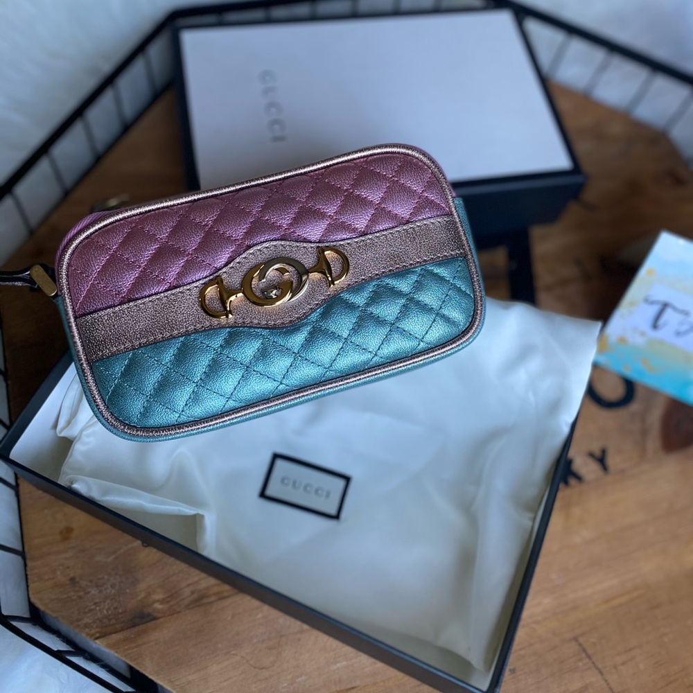 Gucci Trapuntata Laminated Leather Three Color